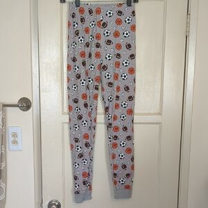 Sports Themed Gray Pajama Pants